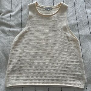 Madewell Tank Top Sweater in Cream Small